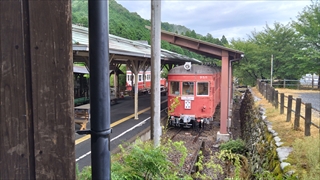 旧名鉄谷汲駅・ホーム遠景