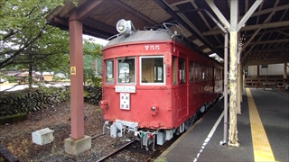 旧名鉄谷汲駅・モ750形755号